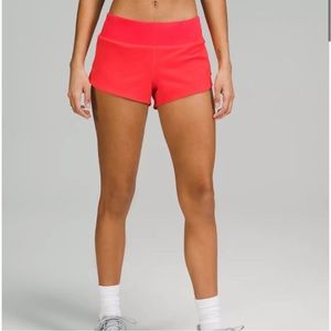 Lululemon speed up shorts 2.5”  Carnation Red❣️